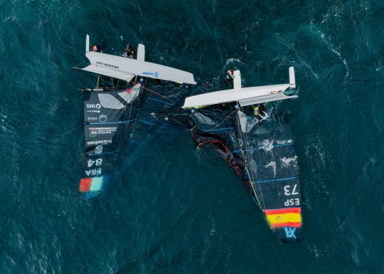 Une manche abandonn&eacute;e pour les deux &eacute;quipages &copy;Sailing Energy