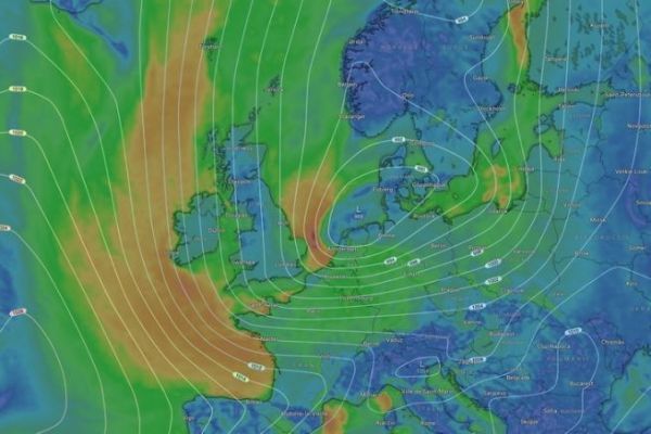 Image Windy du 6 aout 2023